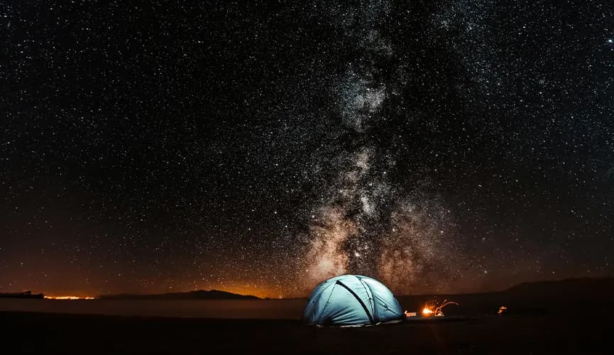 Camping in Egypt: A Desert in The Night